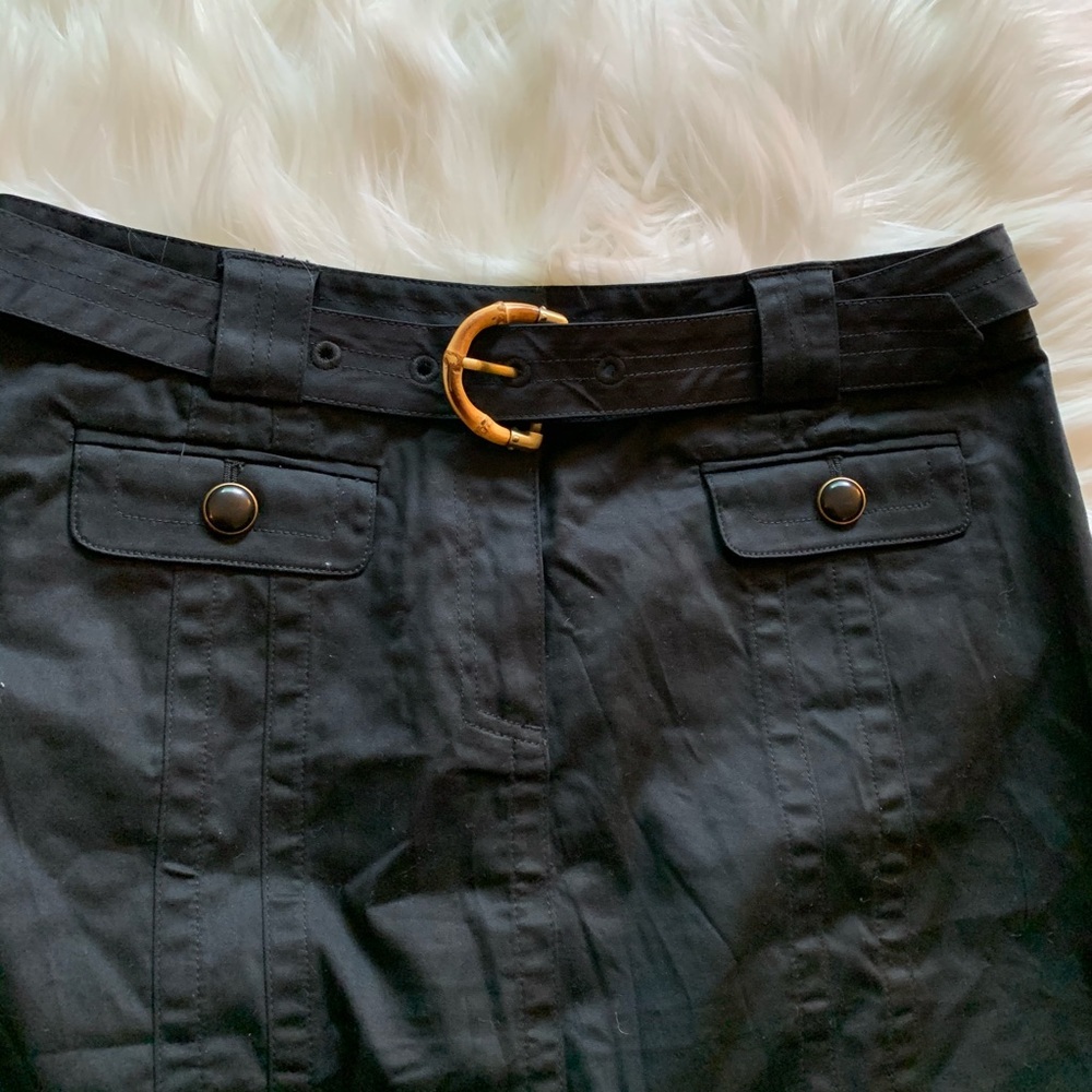 JONES NEW YORK Black Belted Skirt Size 12 - Picture 3 of 5